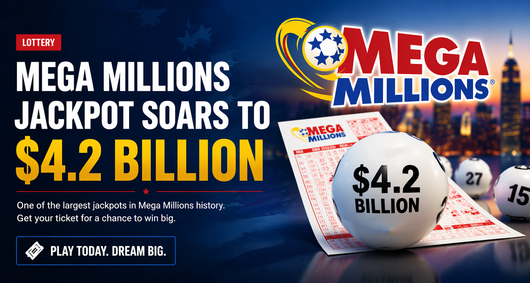 Mega Millions edição global com premiação histórica